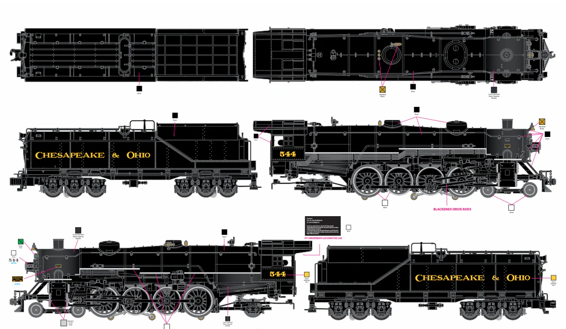 Lionel 2531690 - Legacy Mountain Steam Locomotive "Chesapeake & Ohio" #544 - Custom Run for MrMuffin'sTrains - Image 7